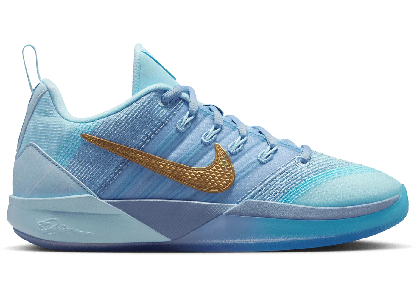 Детские кроссовки для девочек с цветовой гаммой Blueprint Nike Sabrina 3 Nike, Glacier Blue/Neptune Blue/Light Armory Blue/Metallic Gold/Still Blue/White