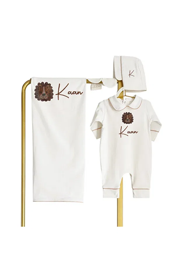 Детский комплект для новорожденных с геометрическим принтом Mis Bebe Minik Insanların Sarayı, Model-6