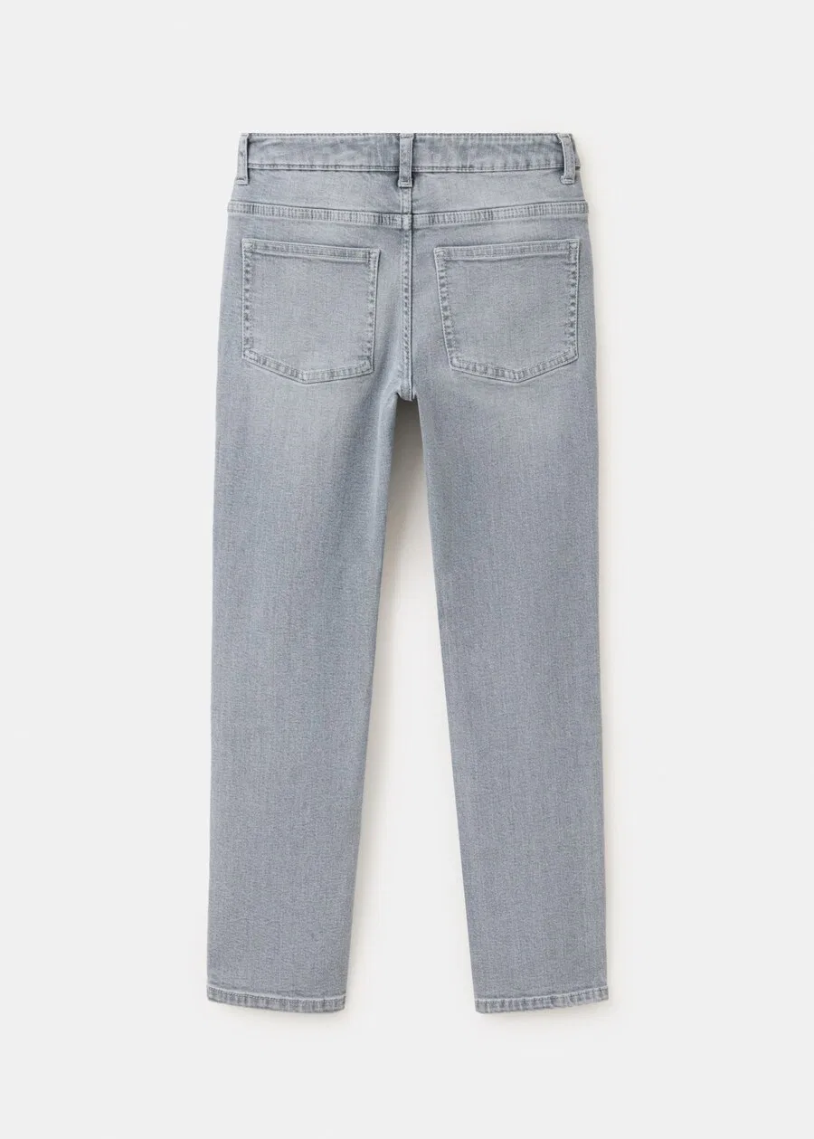 Детские джинсы MANGO KIDS Slim fit серого цвета — фото 2