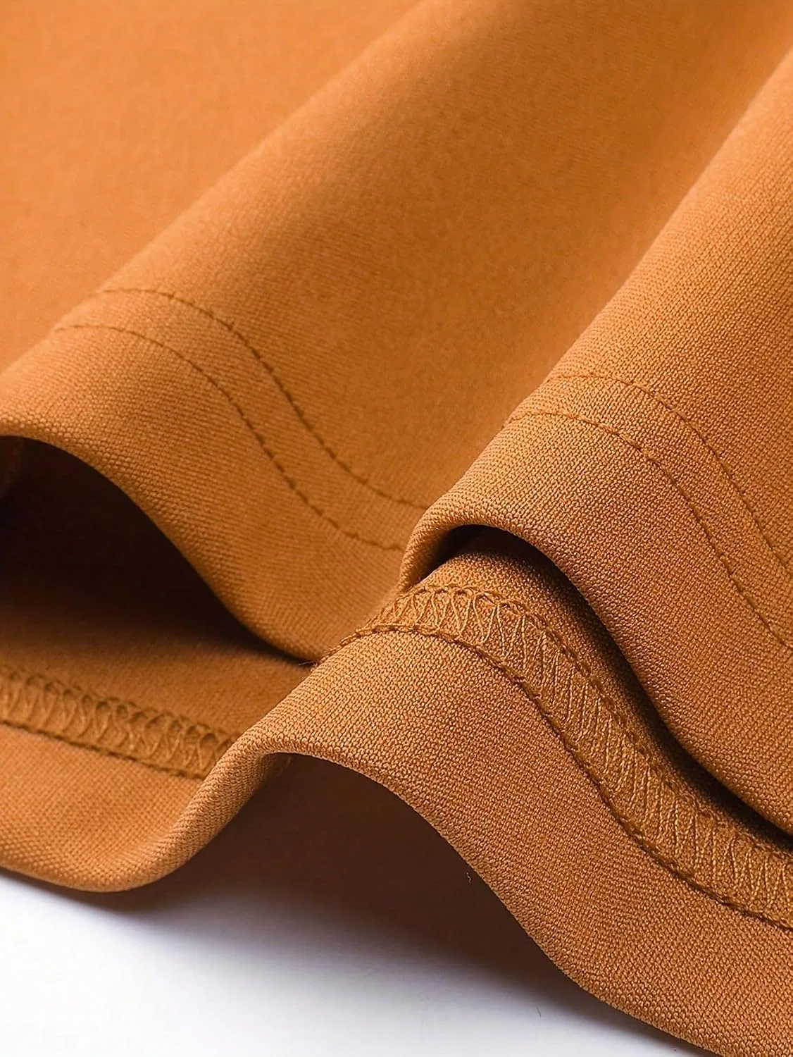 Мужская футболка с длинным рукавом V-образным вырезом, Orange — фото 3