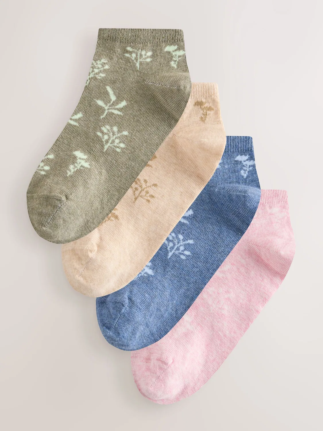 Носки женские Pastel Floral Trainer Socks 4 Pack Next, пастельный флоральный