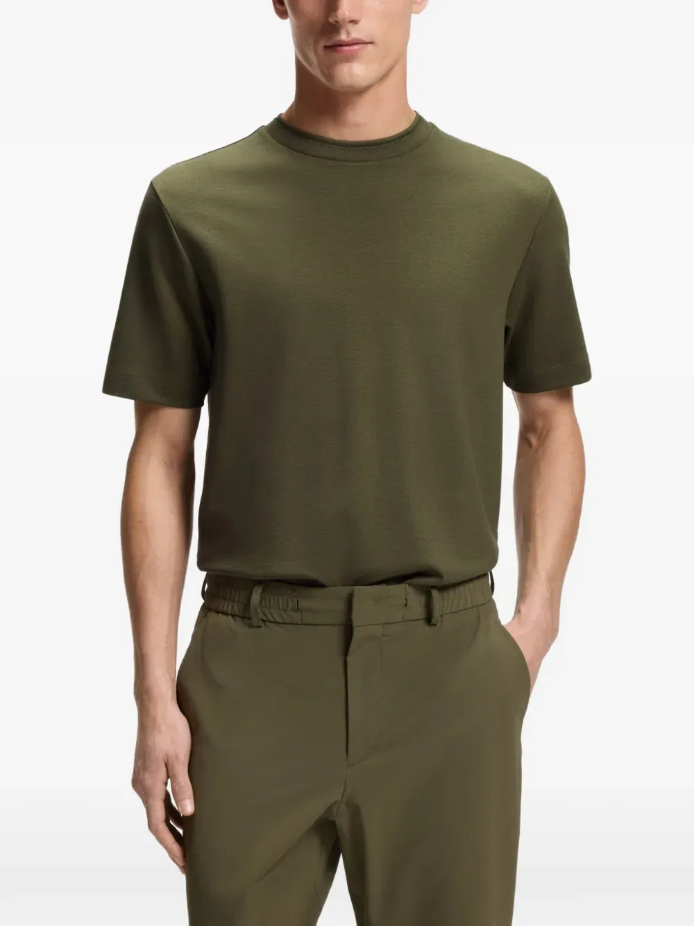 Футболка BOSS, цвет Olive Green — фото 4