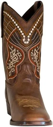 Детские сапоги для девочек с квадратным носком Yukon Square Toe Western Boot TuffRider, Brown — фото 3