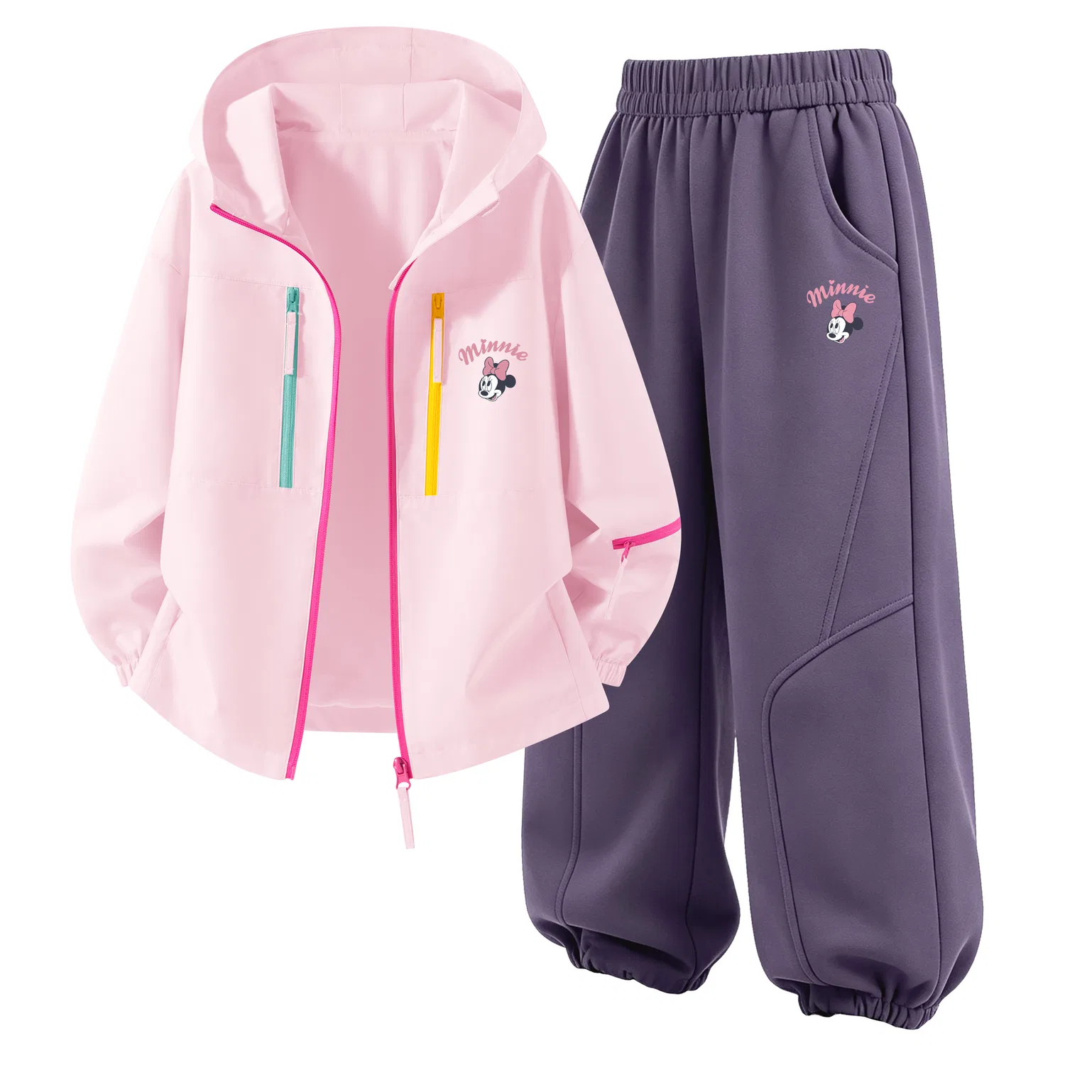 Детский спортивный костюм с капюшоном Disney, Silicone Di-Lift K Sweet Pink+Purple