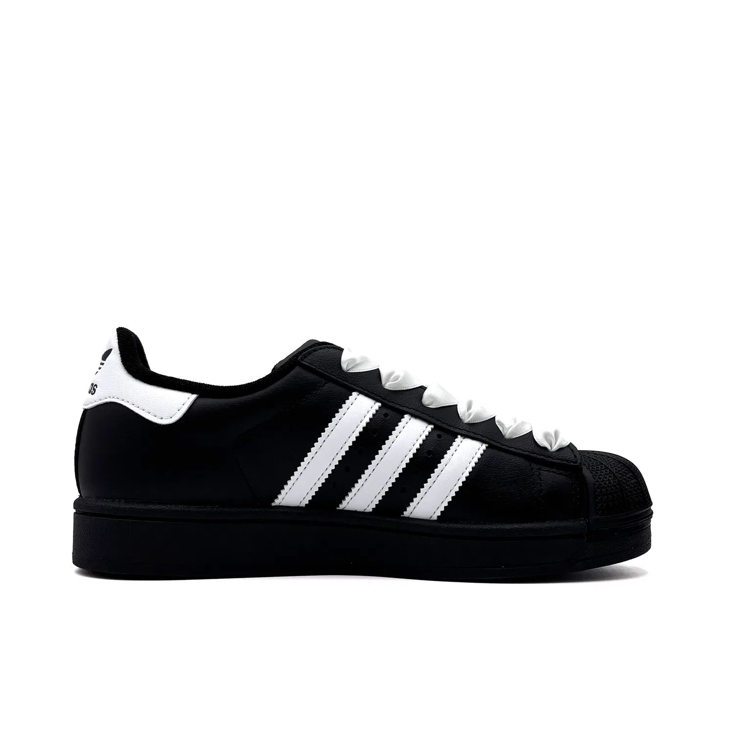 Детские кроссовки для скейтбординга из кожи Superstar 2 Adidas Originals, Black White — фото 3