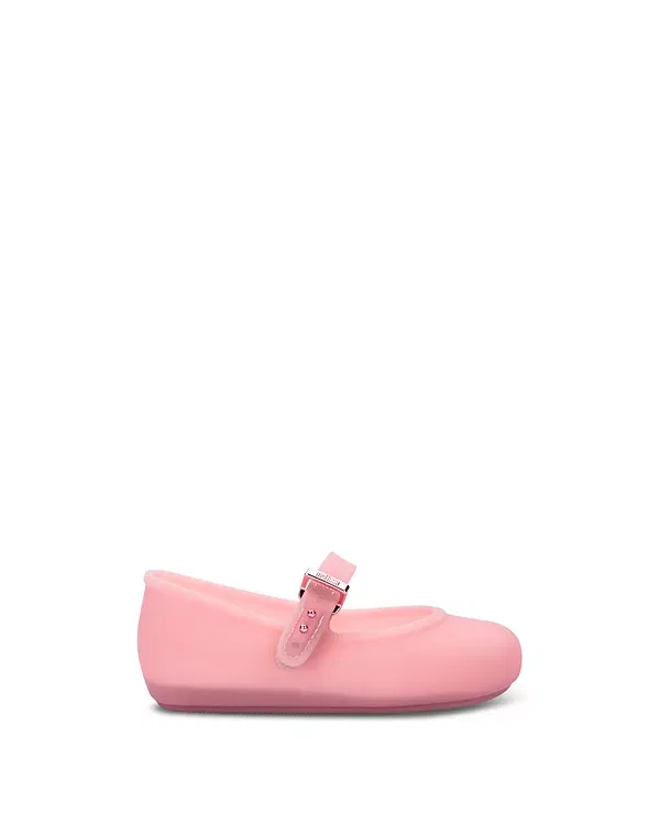 Детские балетки для девочек с мягкой подошвой Mini Melissa, Milky Pink — фото 4