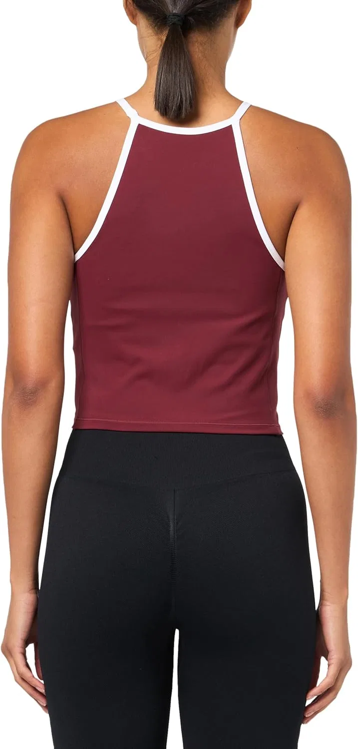 Топ Lacoste Burgundy с высоким вырезом — фото 4