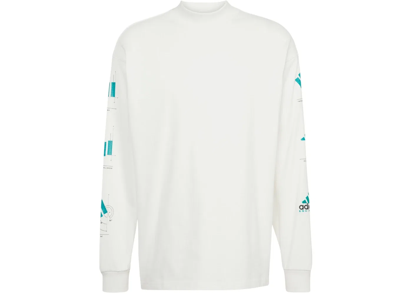 Мужская футболка с длинным рукавом и графическим принтом Equipment Adidas, цвет Cloud White
