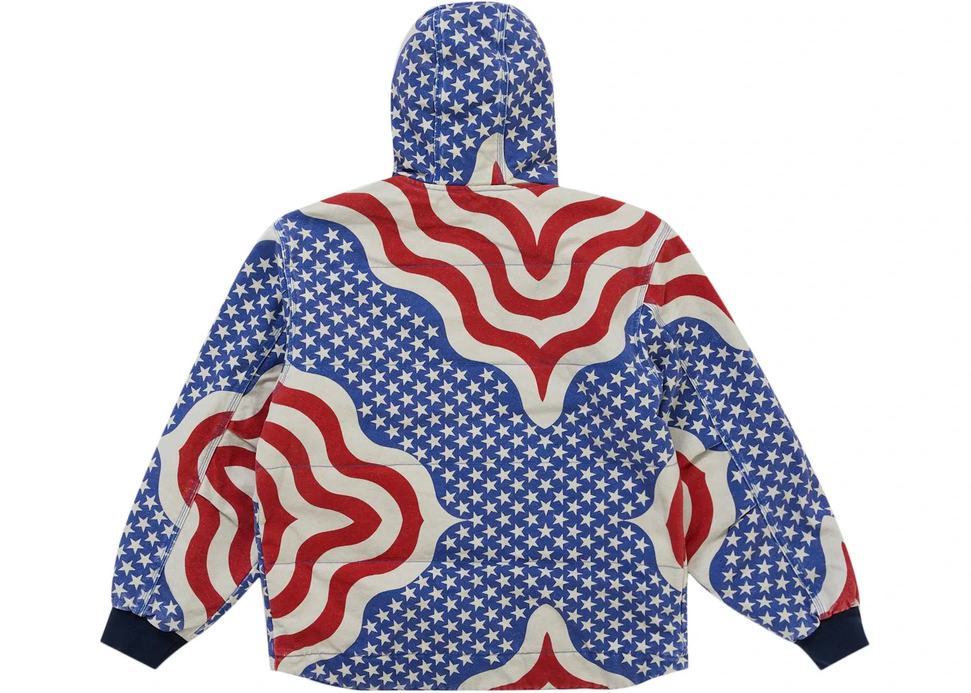 Мужская стеганая куртка с капюшоном с принтом Flag Jacket Supreme, Multicolor — фото 3