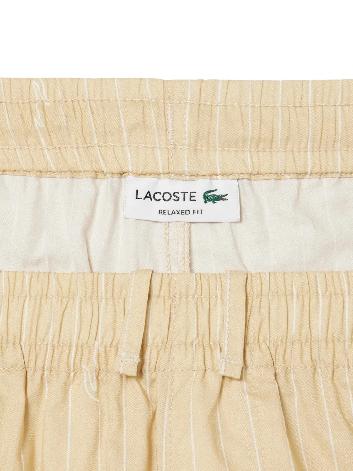 Шорты-бермуды в полоску Lacoste, нейтральные — фото 2