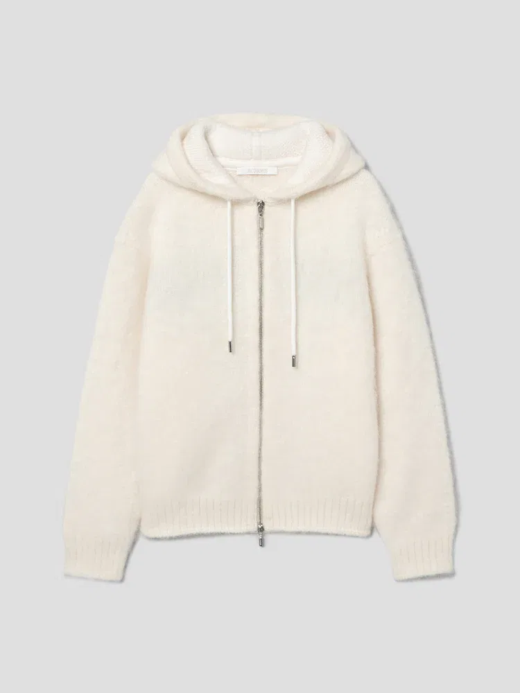 Кардиган с капюшоном Le Gilet Nuvola JACQUEMUS, White