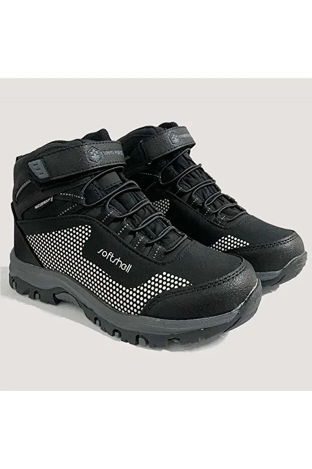 Детские ботинки для девочек на шнуровке Lumberjack, Black — фото 3