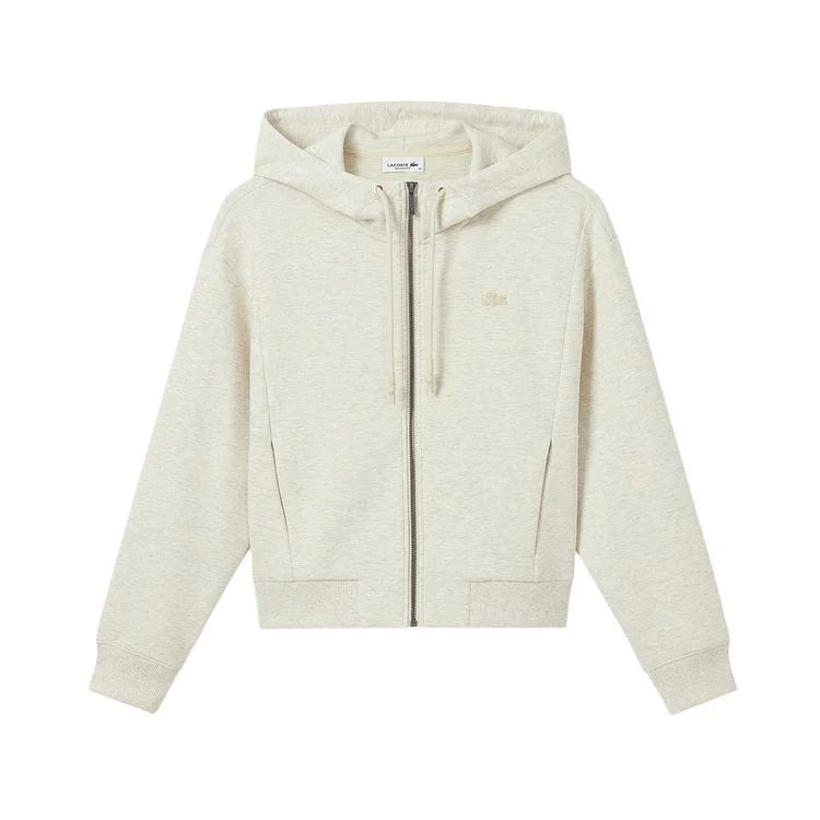 Толстовка женская с капюшоном LACOSTE Moderate Regular, овсяно-кофейный