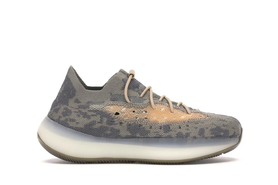 Детские кроссовки с принтом камуфляж Adidas Yeezy Boost 380, Mist