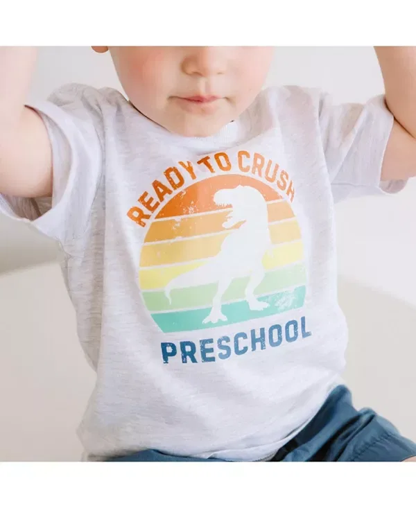 Детская футболка с принтом Ready to Crush Preschool Sweet Wink, Ash — фото 3