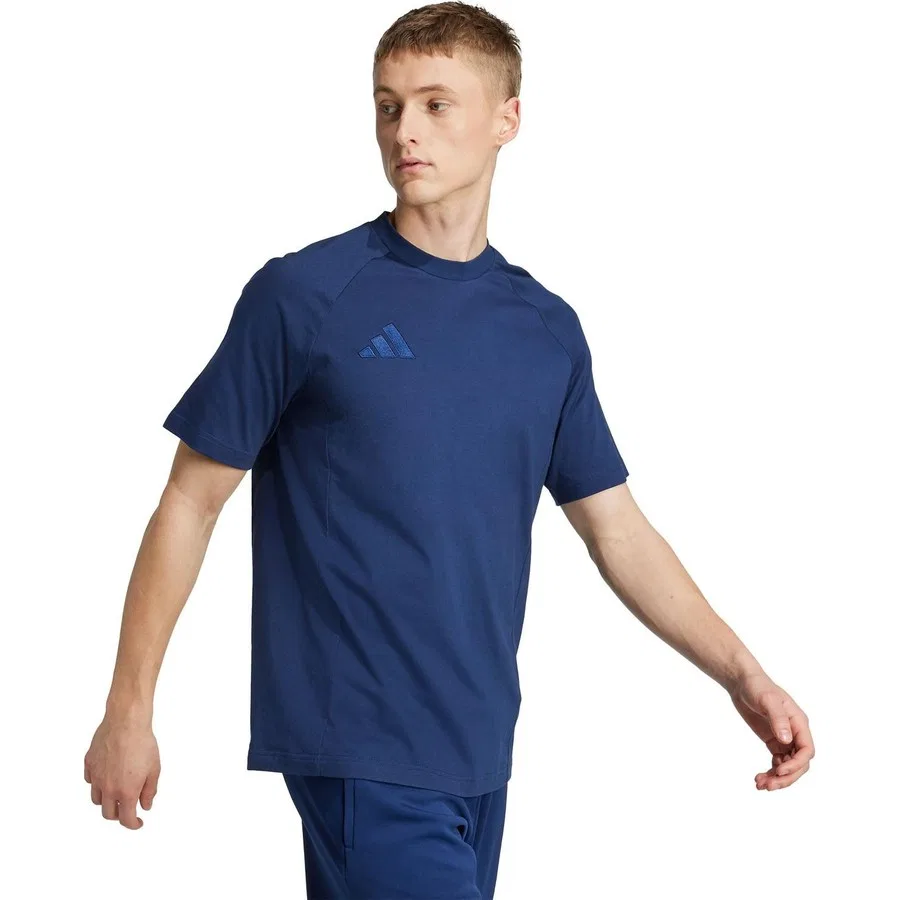 Футболка спортивная Tiro25 с длинным рукавом adidas, Темно-синий — фото 4