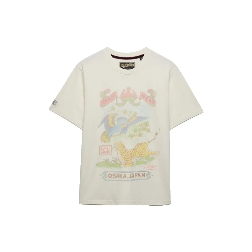 Футболка Superdry Tokyo Relaxed Fit, бежевый — фото 3