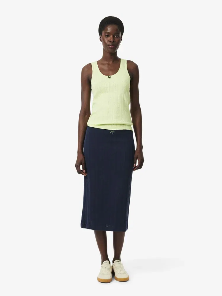 Юбка миди LACOSTE Pointele, Navy