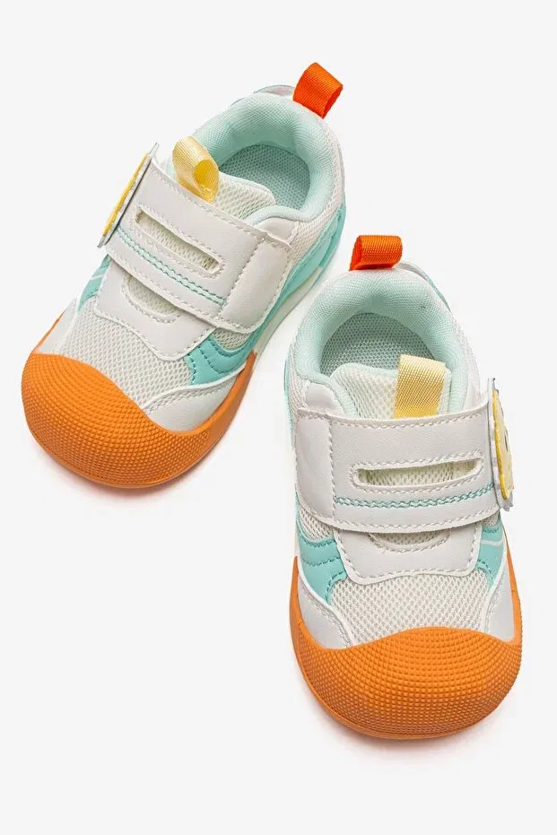 Детские повседневные кроссовки с графическим принтом Marco Kids, White-Orange — фото 3
