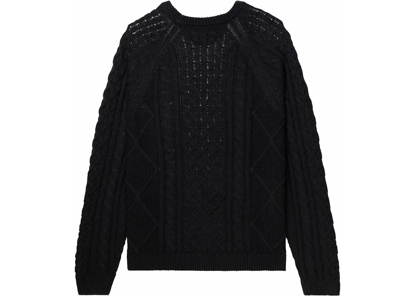 Мужской свитер с косами Nike Cable Knit L/S Sweater (US Sizing), Black — фото 2