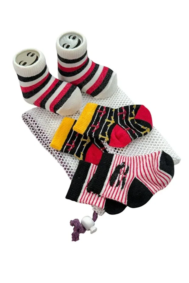 Детский набор носков для мальчиков хлопковый 3-Piece baby boy sock set Moush, Multicolor