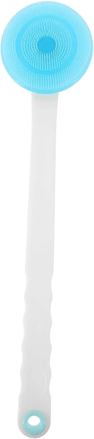 Щетка для тела с длинной ручкой, WOONEKY, 37x8.5x2.5 см, Голубой