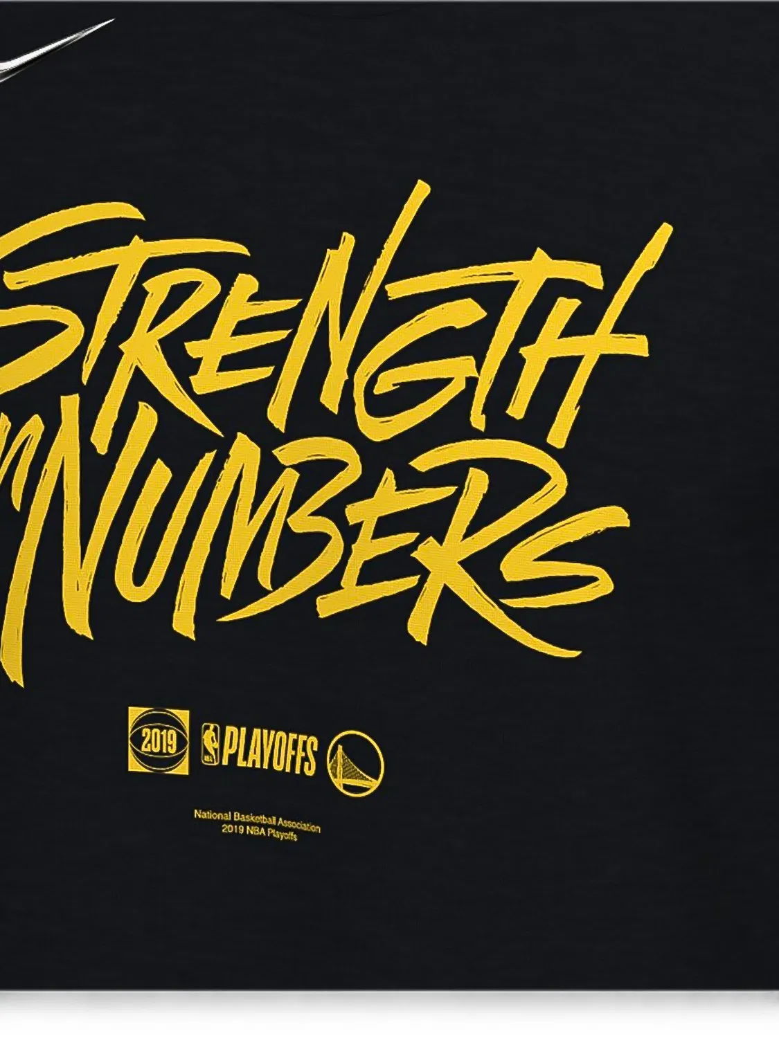 Футболка NBA GS Warriors 2019 Playoffs Bound Team Mantra Dri-Fit Nike Kids, черный — фото 2