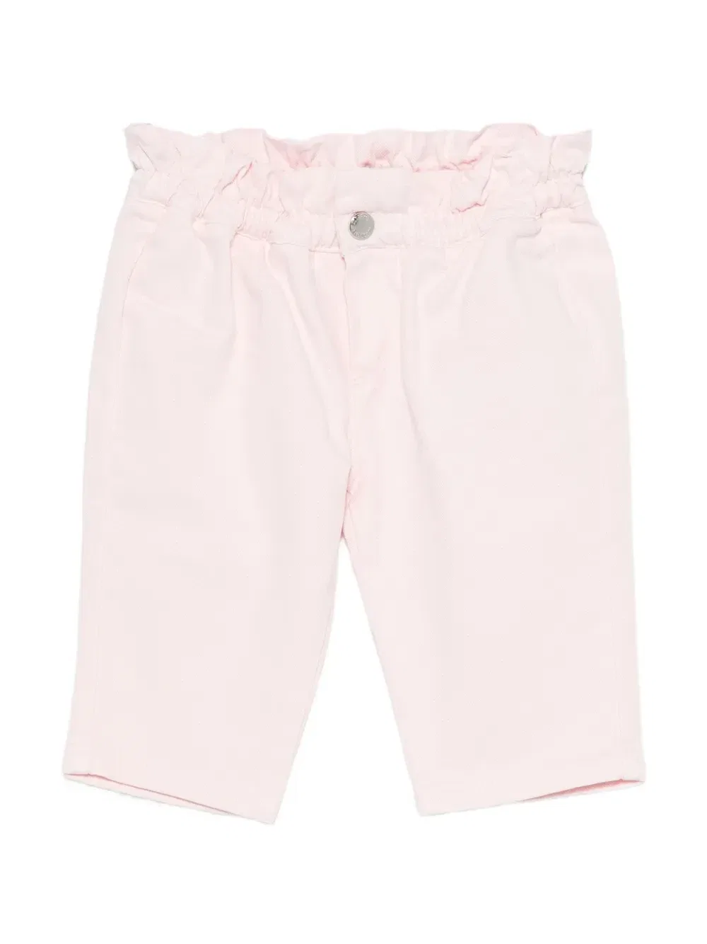 Хлопковые брюки с вышивкой зигзагом Missoni Kids, розовый