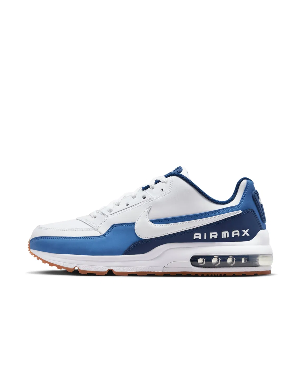 Детские кроссовки для девочек кожаные Air Max Ltd 3 NIKE, White White Coastal Blue Star Blue