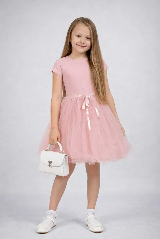 Детское платье для девочек с коротким рукавом Neocotton, Rose Dry