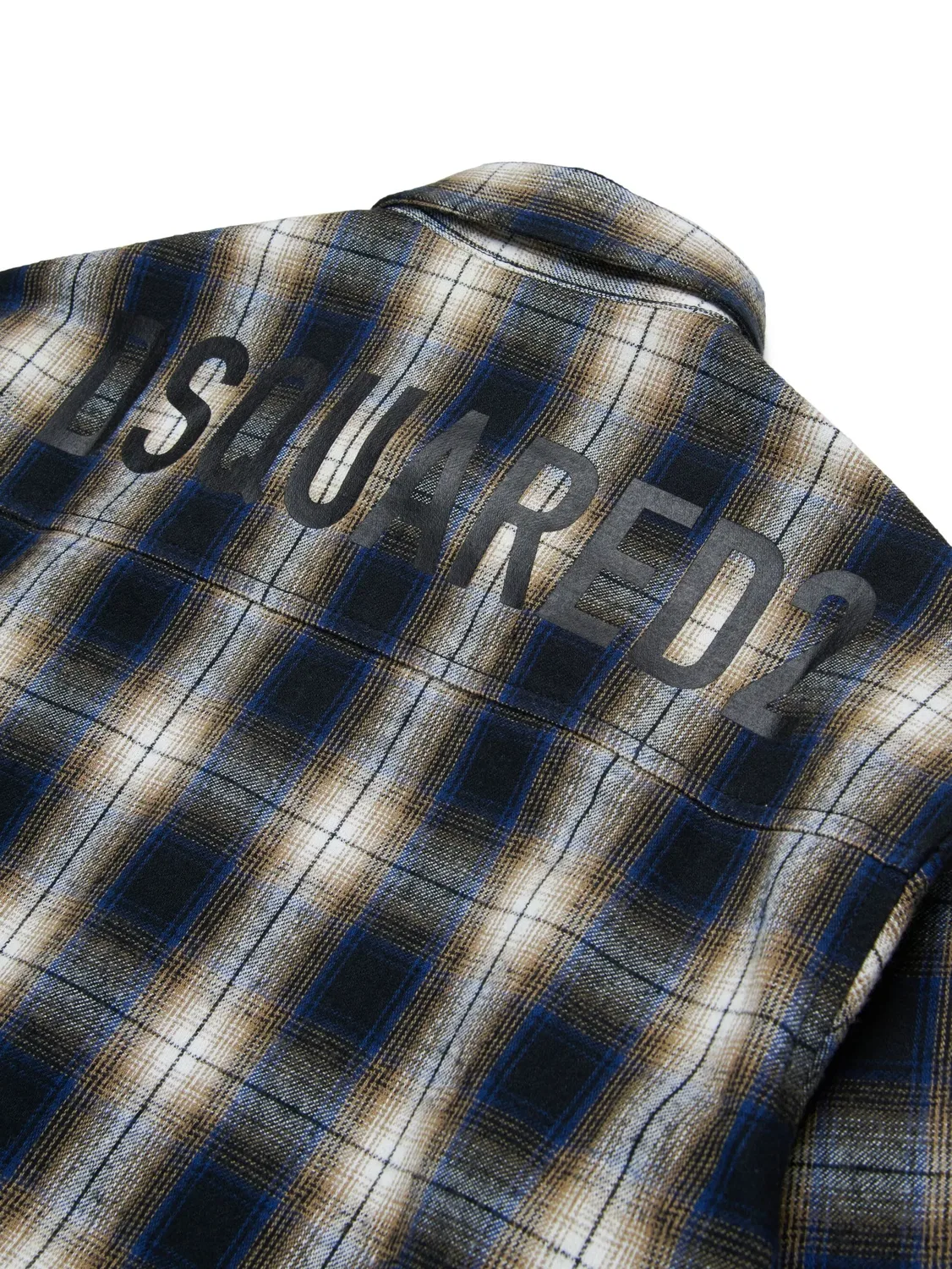 Рубашка в клетку из хлопка DSQUARED2, черный — фото 2