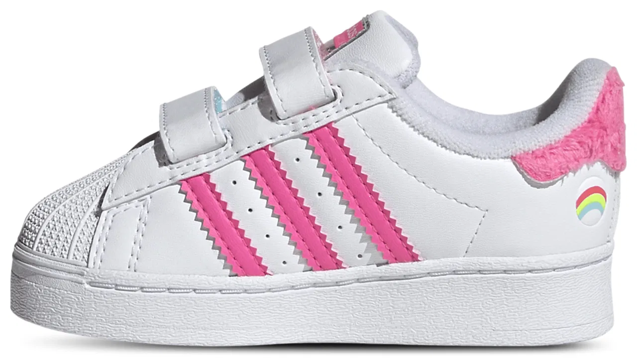 Детские кроссовки для мальчиков с LED-подсветкой Superstar LED Lights adidas, Footwear White Bliss Pink Lucid Pink — фото 2