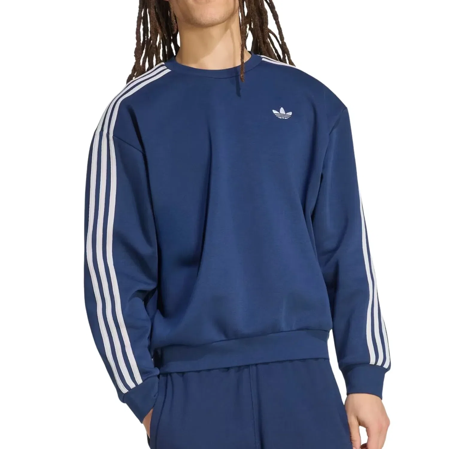 Мужская футболка Adicolor Three Stripes Oversized Asia Sizing 'Night Indigo' adidas, Night Indigo — фото 3