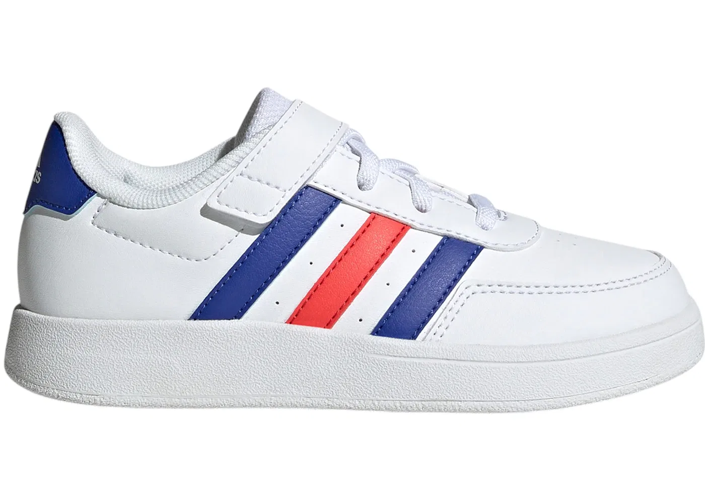 Детские кроссовки с закрытой пяткой Adidas Breaknet Lifestyle Court, Cloud White Lucid Blue Bright Red