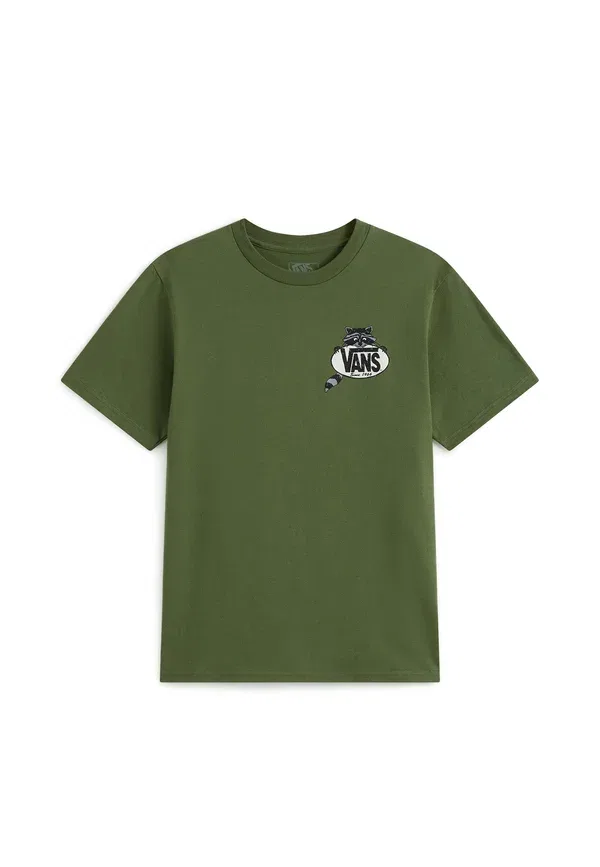 Футболка с животными Dumpster raccoon Vans, dark green, темно-зеленый