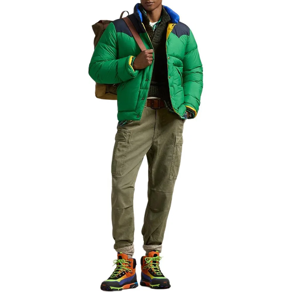 Мужская куртка стеганая из рипстопа Green & Marine Blue Polo Ralph Lauren — фото 4