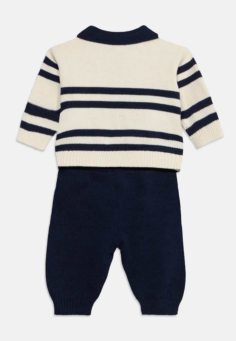 Комплект из полосатого свитера и брюк Gap, Navy/White — фото 2
