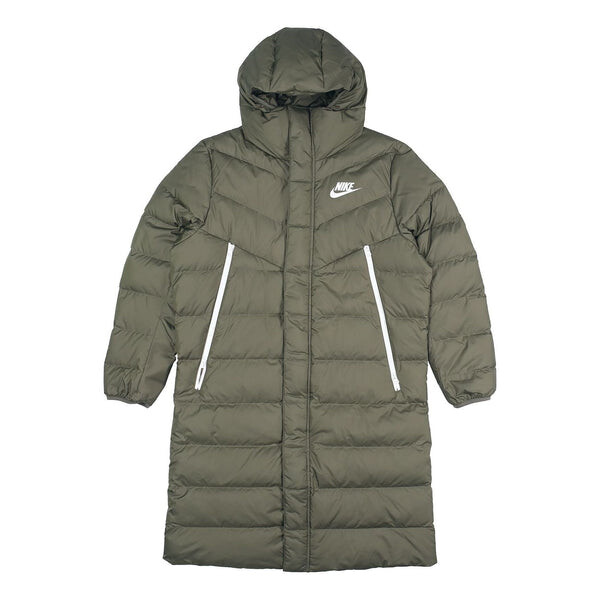 

Пуховик Nike Casual Sports mid-length hooded down Jacket Green, зеленый