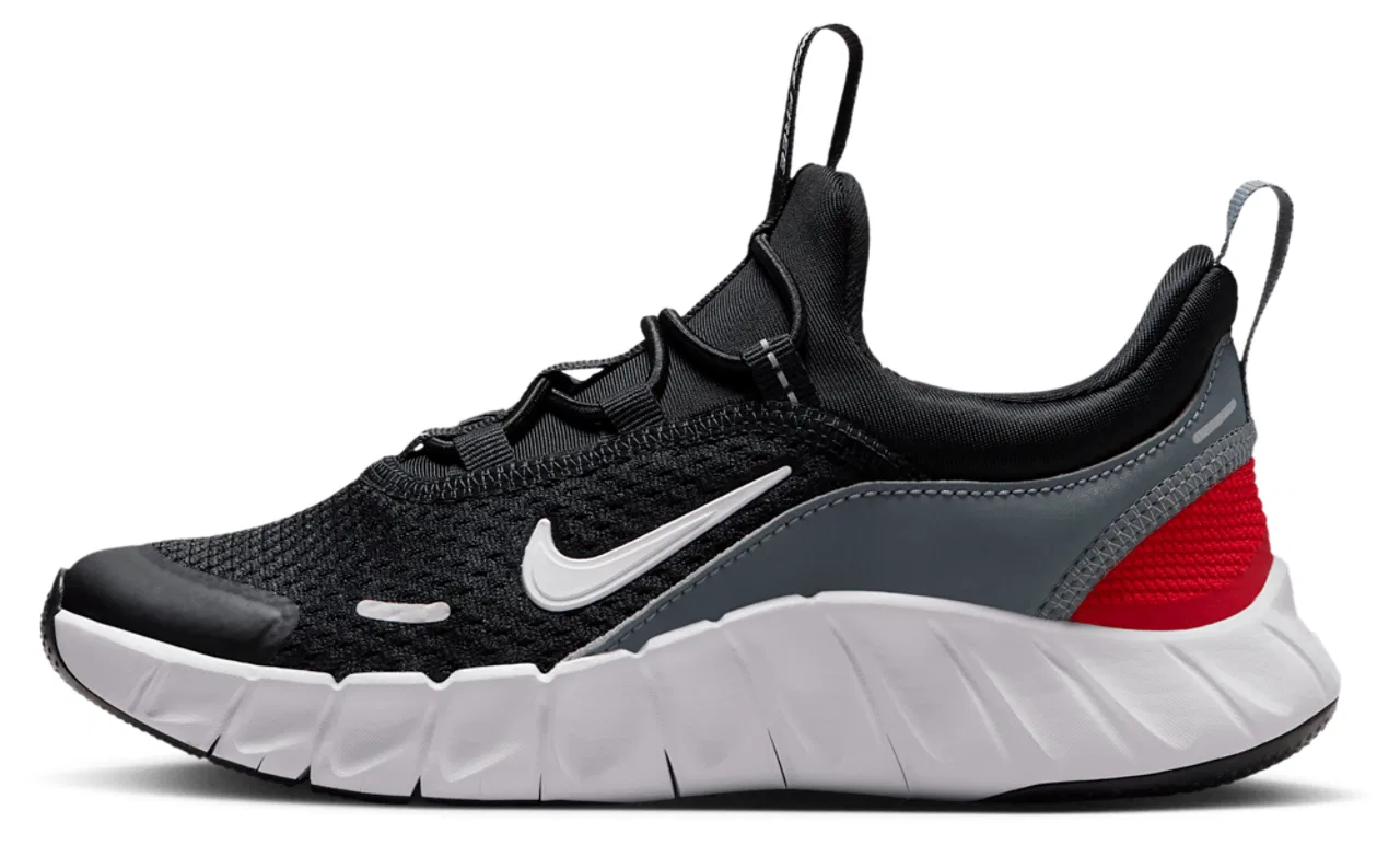 Детские кроссовки для мальчиков с гибкой подошвой Nike Free Ride, Nike, Black/Cool Grey/White — фото 2