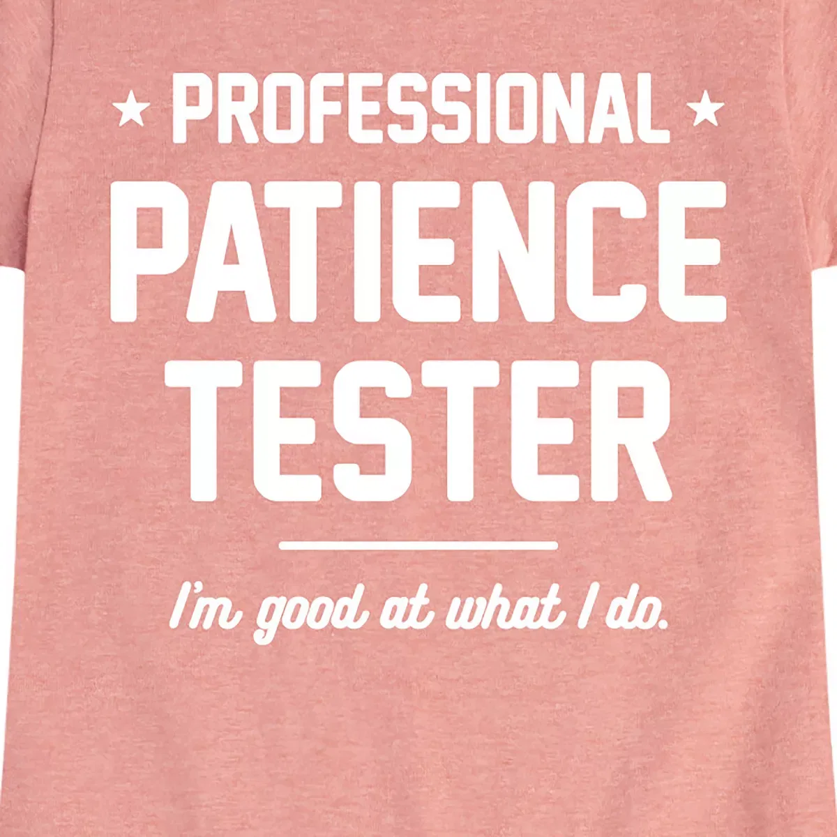 Детская футболка для девочек с принтом Professional Patience Tester Instant Message, Heather Navy — фото 2