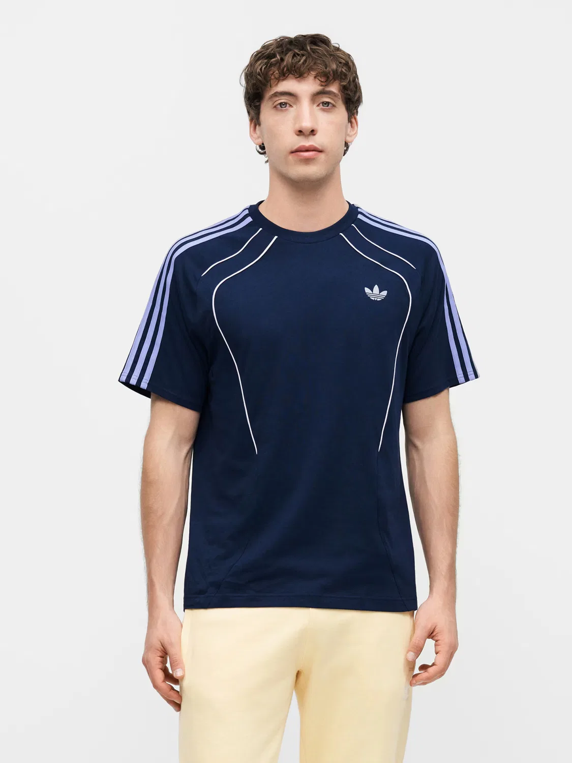 Футболка Adidas Originals Spacer Teamgeist 26 темно-синего, голубого цвета — фото 2