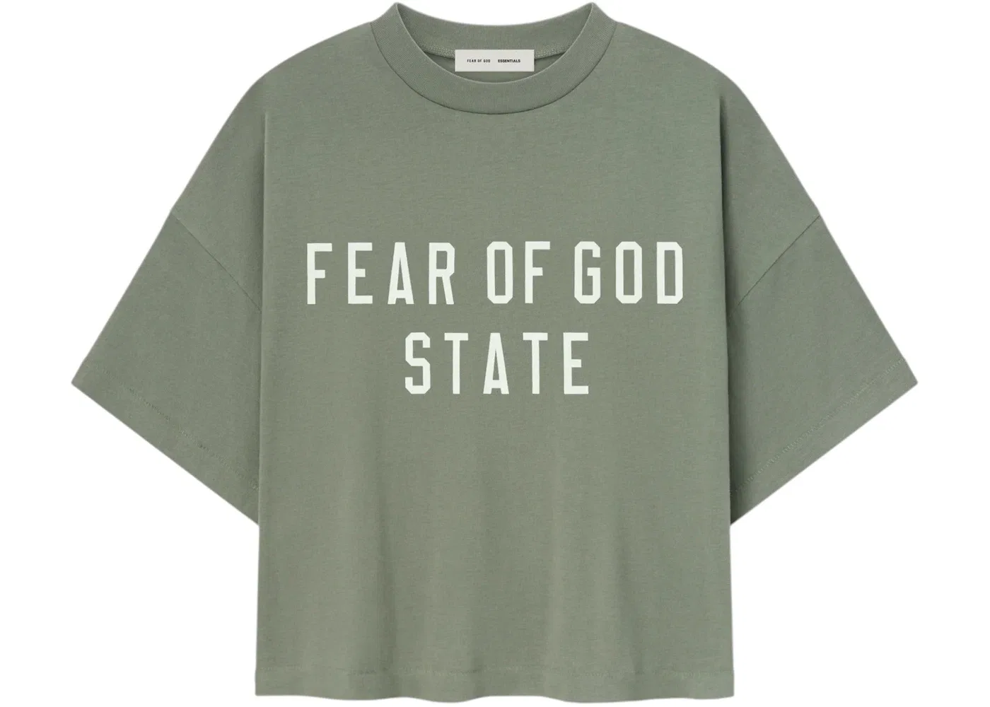 Женская футболка свободного кроя Essentials Boxy Tee Fear of God, Moss