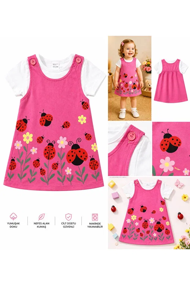 Детский комплект платьев с принтом Melodikids, Pink