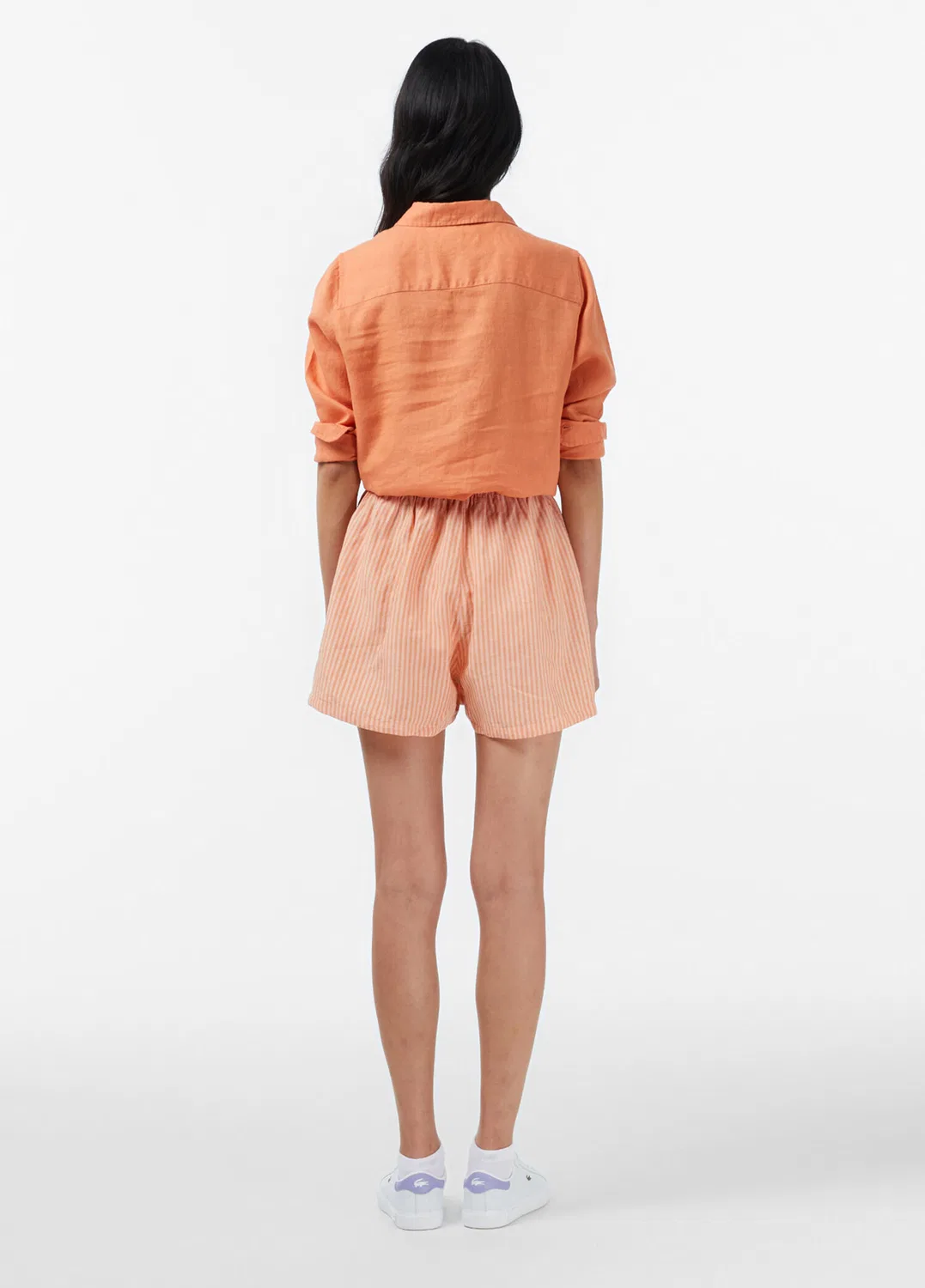 Шорты Lacoste Oversize Fit, оранжевые — фото 3