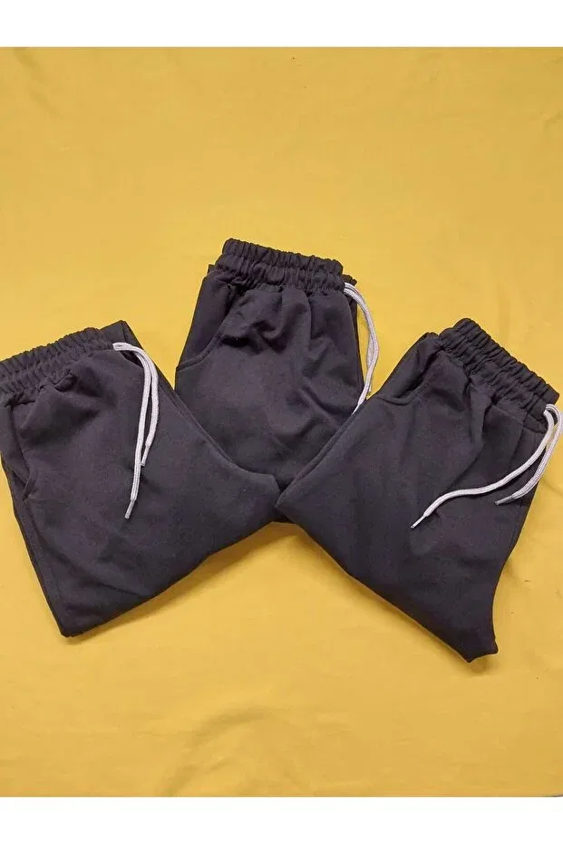 Детские спортивные штаны для девочек с эластичным поясом 3-pack Incitekstil, Navy Blue — фото 2