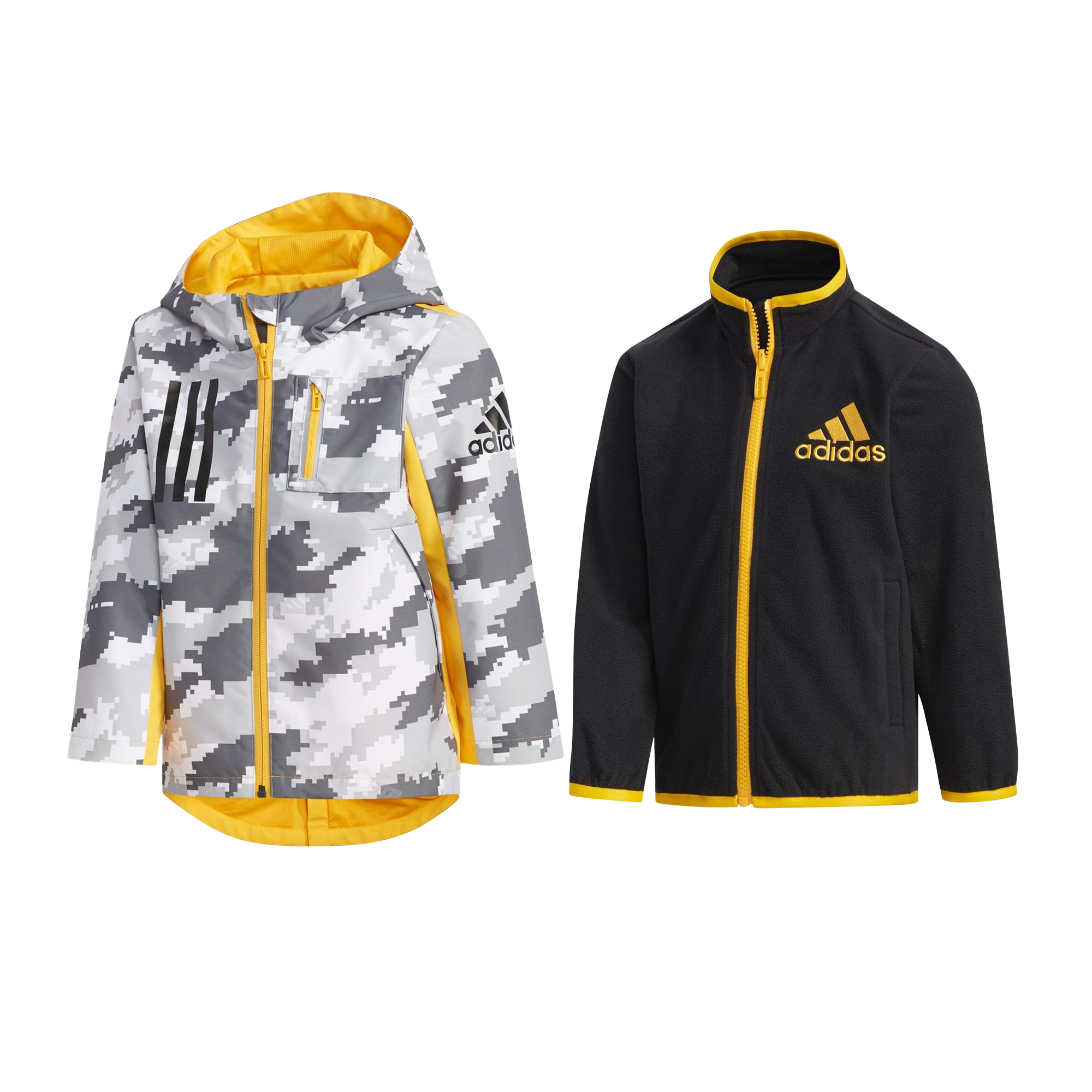 

Комплект из 2 предметов: куртка и пальто для детей 3-7 лет Adidas, 2 pack (золотой/черный)