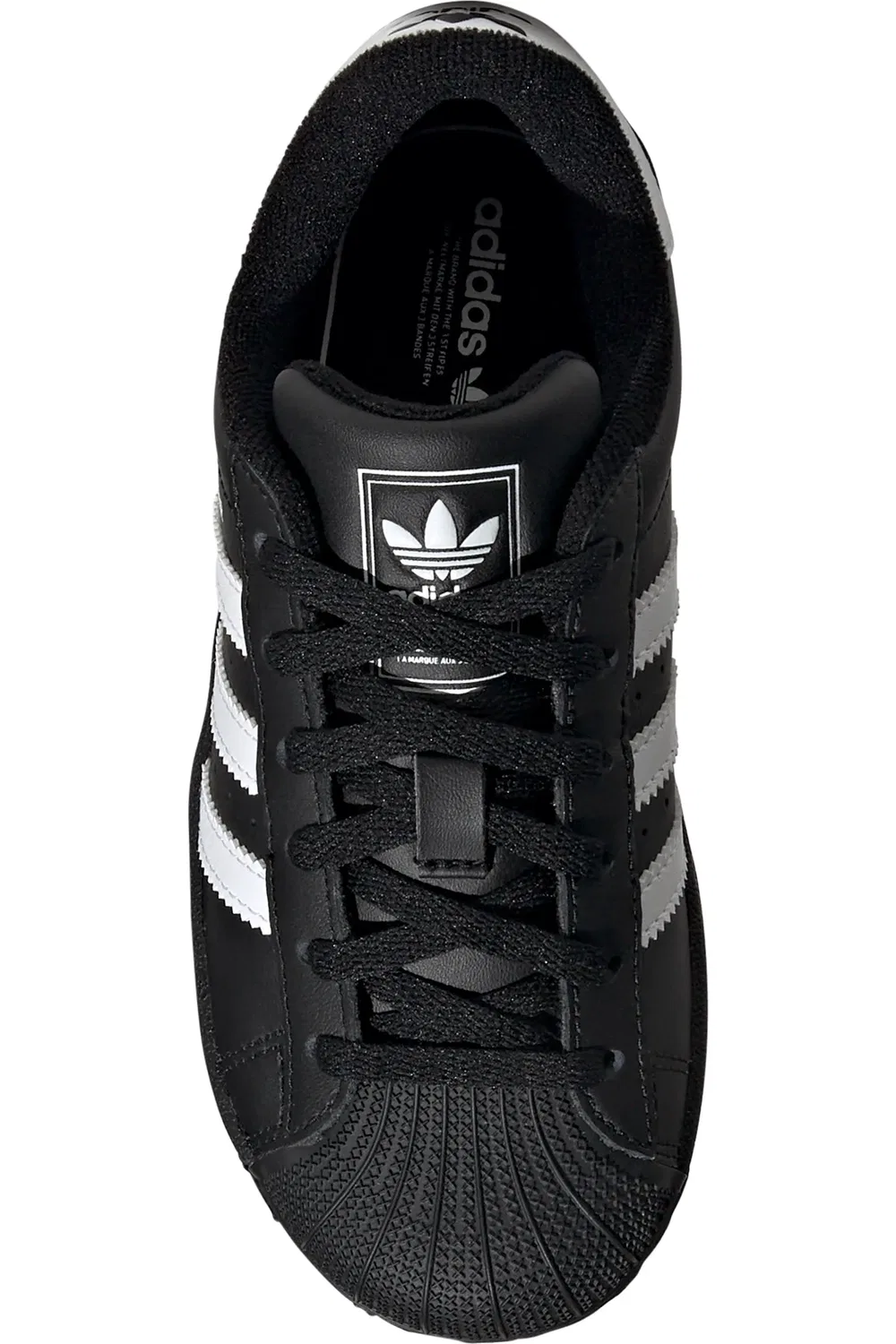 Кроссовки детские с мыском-ракушкой Superstar II adidas, черный/белый/черный — фото 4