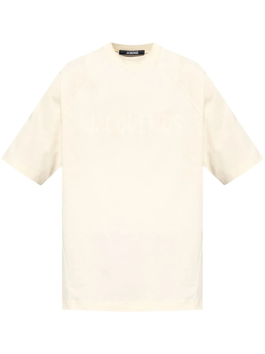 Футболка с логотипом из хлопка Jacquemus, нейтральный