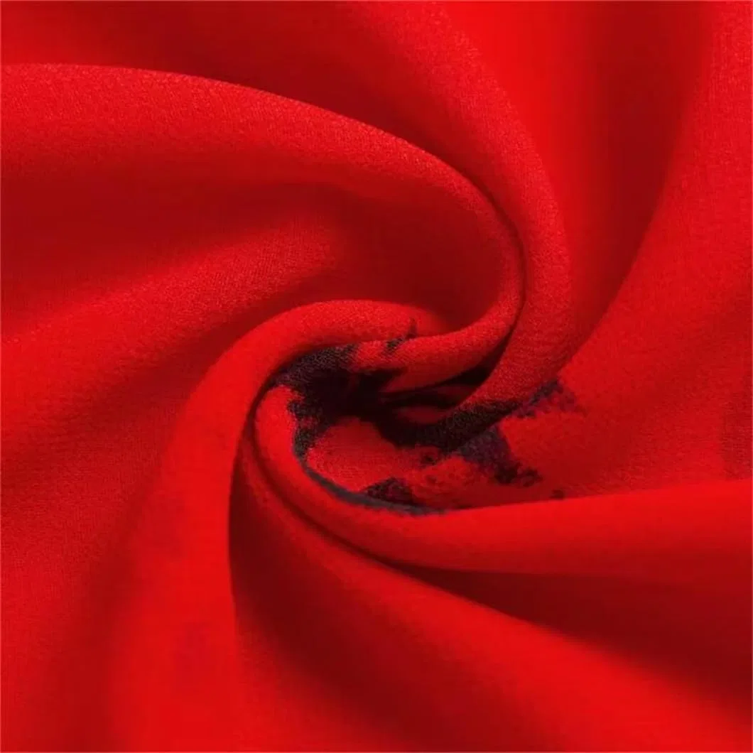 Женское платье миди с цветочным принтом V-образным вырезом Generic, Red — фото 4