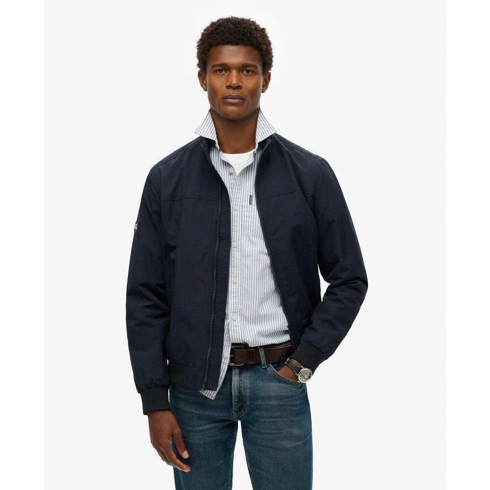 Мужская куртка-бомбер Superdry Harrington classique, BLAU — фото 4